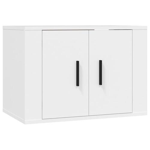 Væghængt tv-skab 57x34,5x40 cm hvid