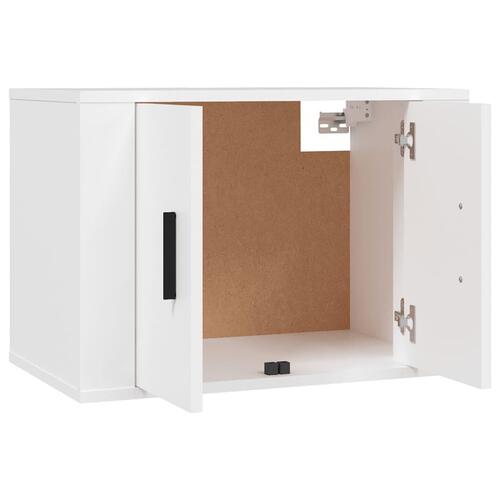 Væghængt tv-skab 57x34,5x40 cm hvid