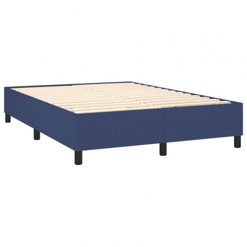 Kontinentalseng med madras 140×190 cm - stof, blå