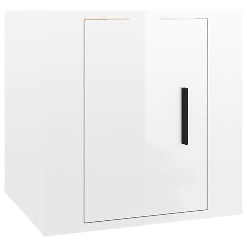 Væghængte tv-skabe 2 stk. 40x34,5x40 cm hvid højglans