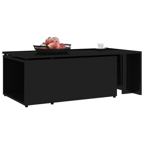 Sofabord 150x50x35 cm konstrueret træ sort højglans