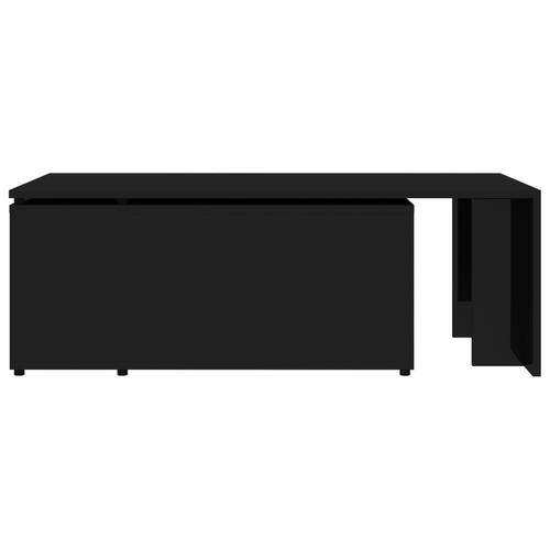 Sofabord 150x50x35 cm konstrueret træ sort højglans