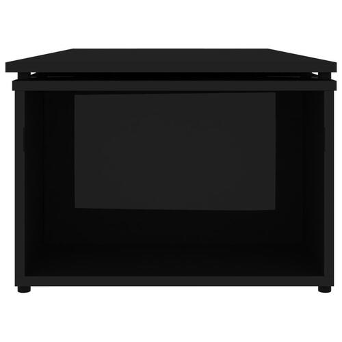 Sofabord 150x50x35 cm konstrueret træ sort højglans
