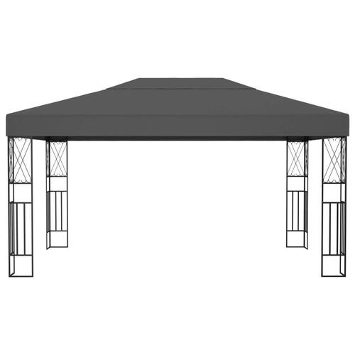 Pavillon 3x4 m stof antracitgrå