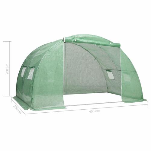 Drivhus 8 m² 2x4x2 m