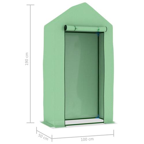 Drivhus med stålramme 0,5 m² 1x0,5x1,9 m