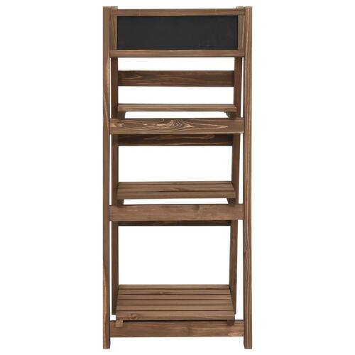 Plantestativ i 3 niveauer med tavle 40x30x90 cm fyrretræ