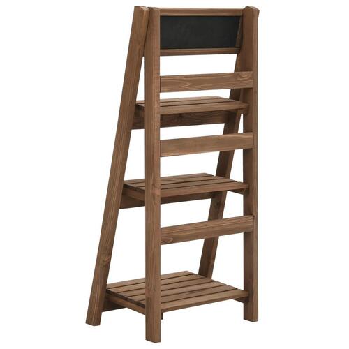 Plantestativ i 3 niveauer med tavle 40x30x90 cm fyrretræ