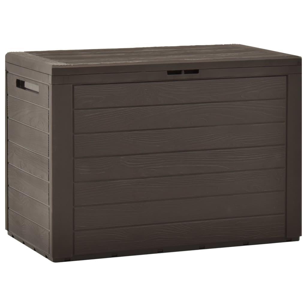 Opbevaringskasse til haven 78x44x55 cm brun
