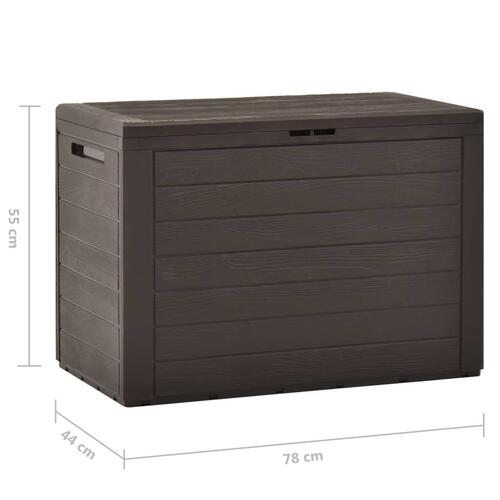 Opbevaringsboks til haven 78x44x55 cm brun
