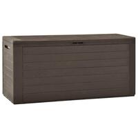 Opbevaringskasse til haven 116x44x55 cm brun