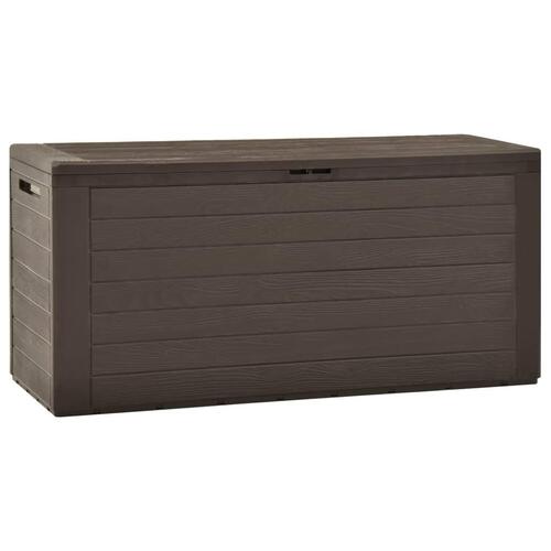Opbevaringsboks til haven 116x44x55 cm brun