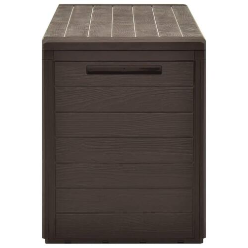 Opbevaringsboks til haven 116x44x55 cm brun
