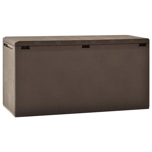 Opbevaringskasse til haven 114x47x60 cm brun
