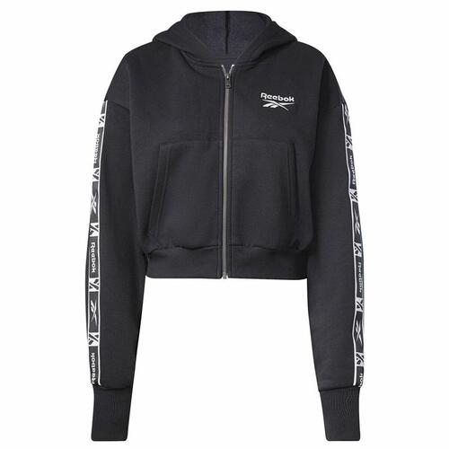 Sportsjakke til damer Reebok Tape Pack Full Zip Sort M