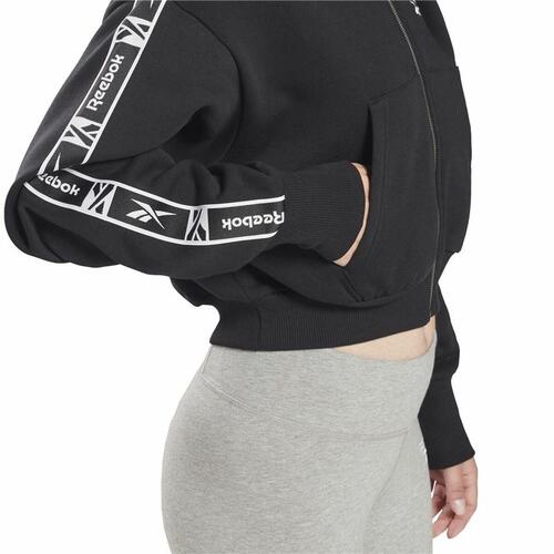 Sportsjakke til damer Reebok Tape Pack Full Zip Sort M