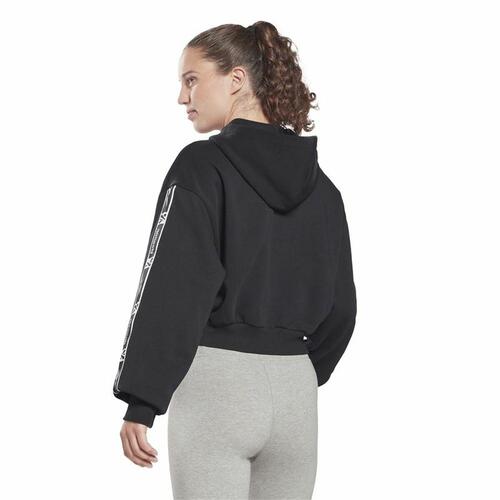 Sportsjakke til damer Reebok Tape Pack Full Zip Sort S