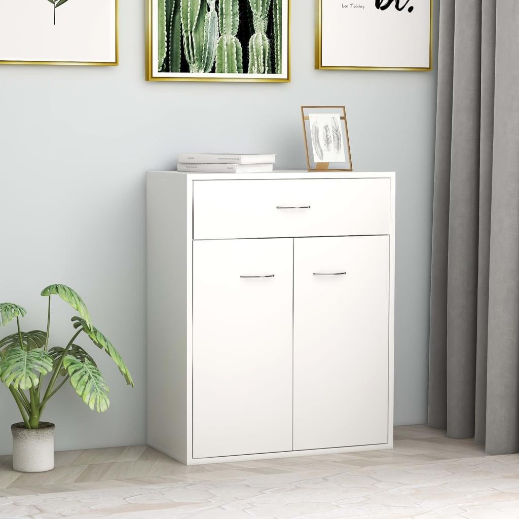 Skænk 60x30x75 cm konstrueret træ hvid