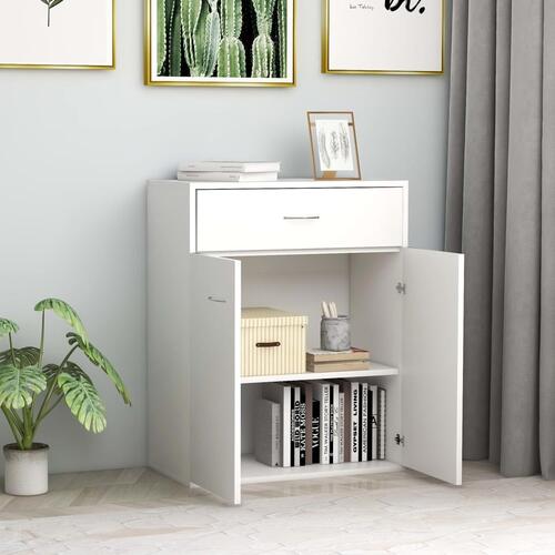 Skænk 60x30x75 cm konstrueret træ hvid
