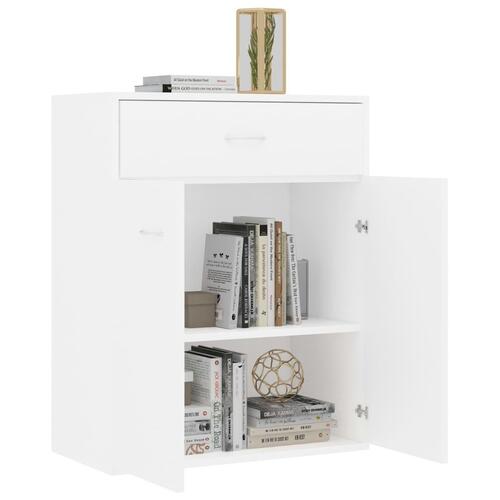 Skænk 60x30x75 cm konstrueret træ hvid