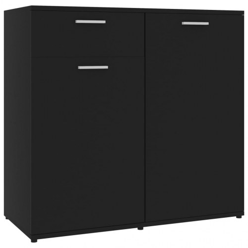 Skænk 80x36x75 cm konstrueret træ sort