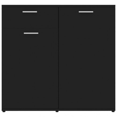 Skænk 80x36x75 cm konstrueret træ sort