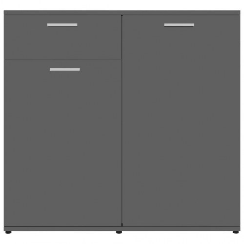 Skænk 80x36x75 cm konstrueret træ sort højglans
