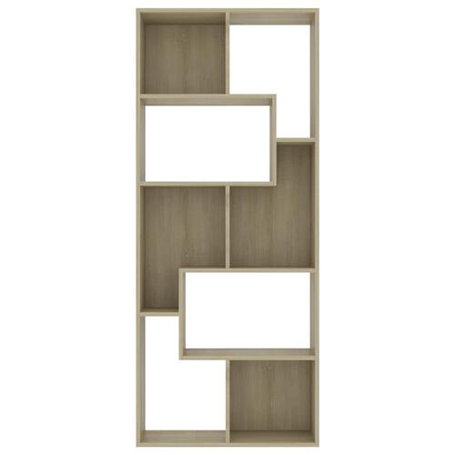 Bogreol 67x24x161 cm konstrueret træ sonoma-eg