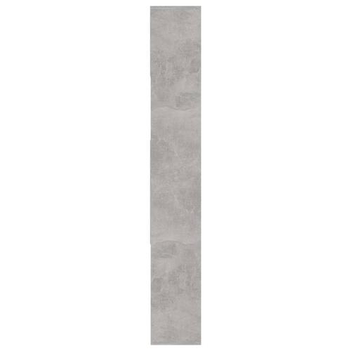 Bogreol 67x24x161 cm konstrueret træ betongrå