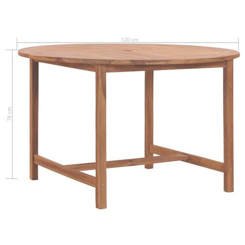 Havebord 120x76 cm massivt teaktræ