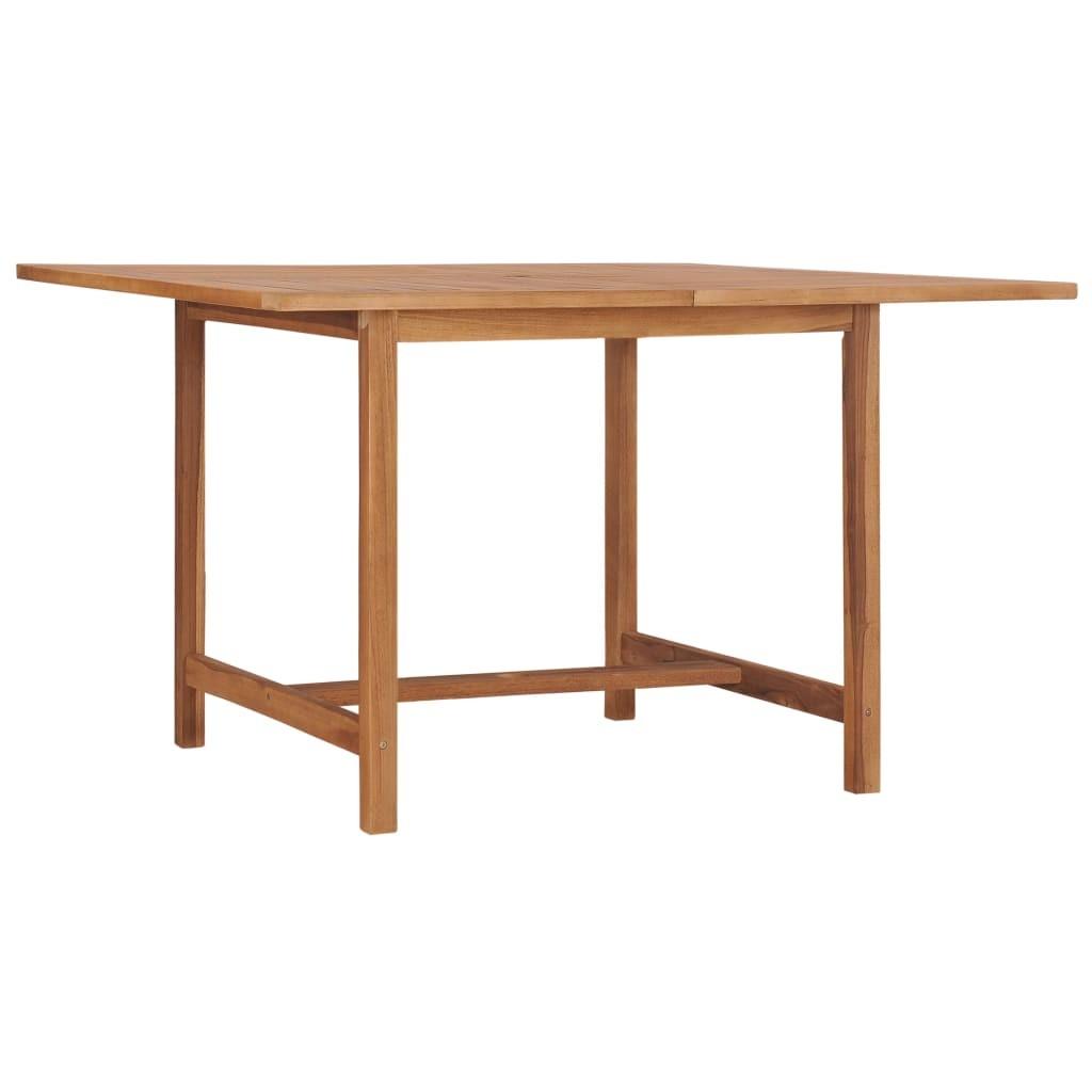 Havebord 120x120x75 cm massivt teaktræ