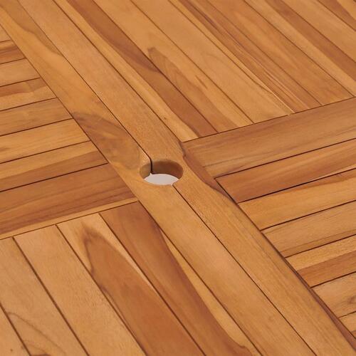 Havebord 120x120x75 cm massivt teaktræ