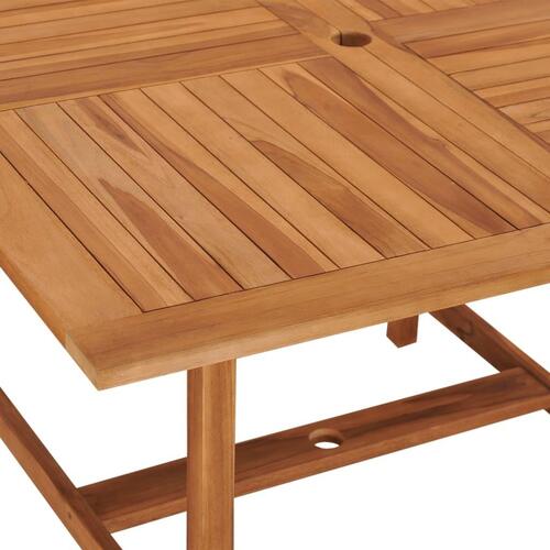 Havebord 120x120x75 cm massivt teaktræ