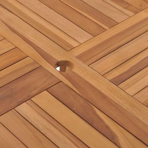 Havebord 120x120x75 cm massivt teaktræ