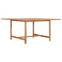 Havebord 150x150x76 cm massivt teaktræ