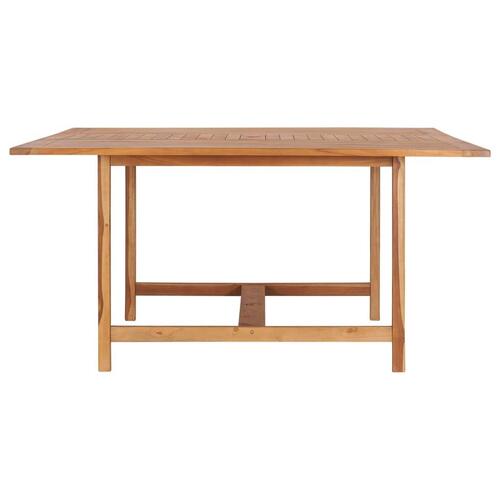 Havebord 150x150x76 cm massivt teaktræ