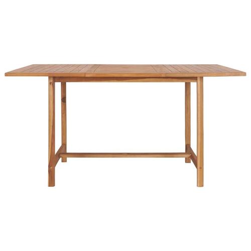Havebord 150x150x76 cm massivt teaktræ