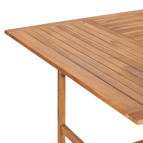Havebord 150x150x76 cm massivt teaktræ