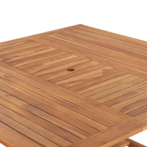 Havebord 150x150x76 cm massivt teaktræ
