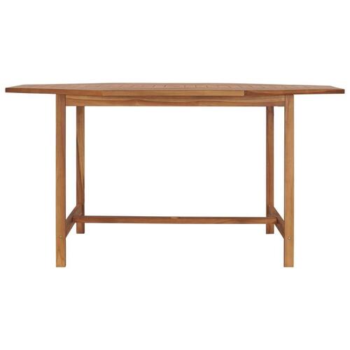 Havebord 150x150x75 cm massivt teaktræ