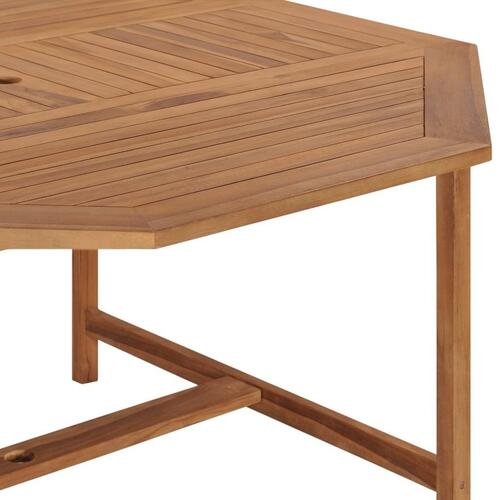 Havebord 150x150x75 cm massivt teaktræ