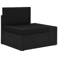 Hjørnedel til sofa med venstre armlæn polyrattan sort
