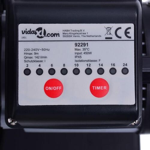 Sandfilterpumpe med timer 450 W 25 l