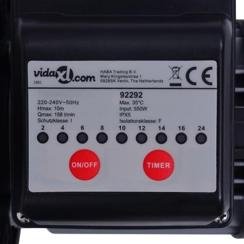 Sandfilterpumpe med timer 550 W 50 l