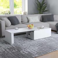 Sofabord 150x50x35 cm konstrueret træ hvid