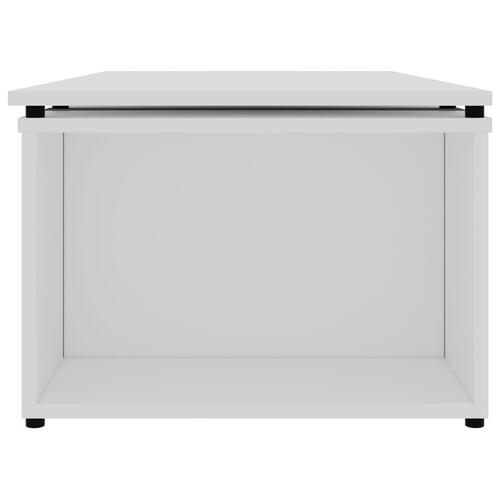 Sofabord 150x50x35 cm konstrueret træ hvid