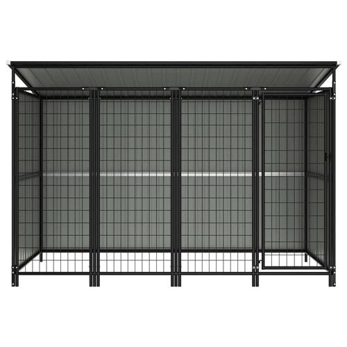 Udendørs hundebur 253x133x164 cm