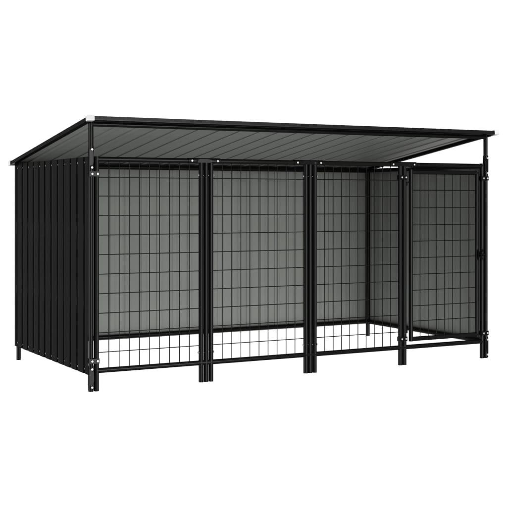 Udendørs hundebur 253x133x116 cm