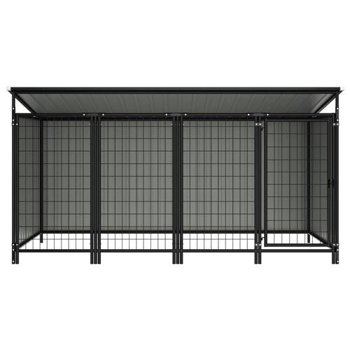 Udendørs hundebur 253x133x116 cm
