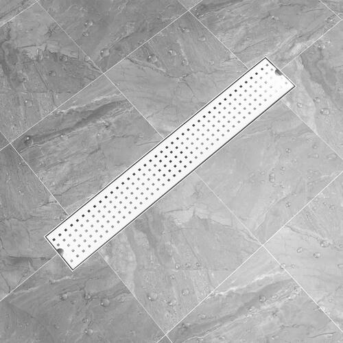 Gulvafløb med små huller 73x14 cm rustfrit stål